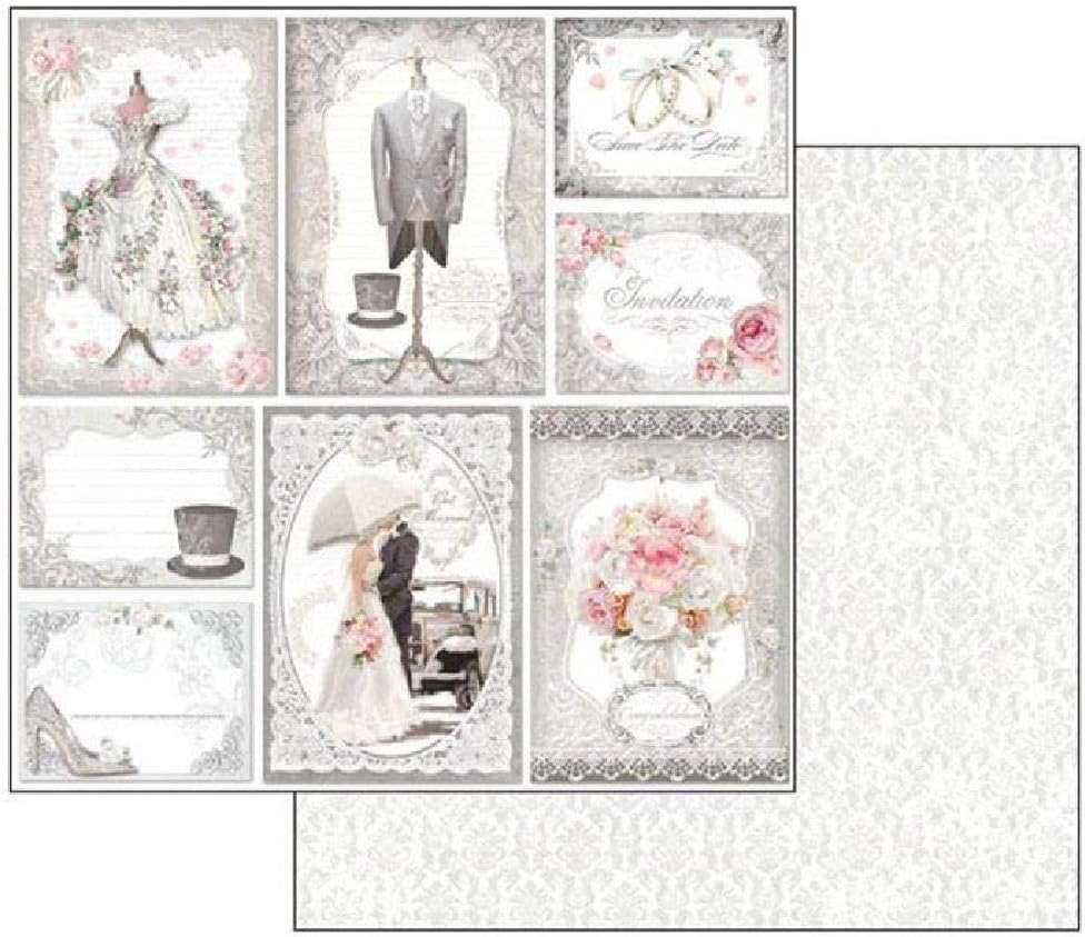 Stamperia Intl SBBL18 Wedding Double Sided Paper Pad (10/Pack), 12" x 12"