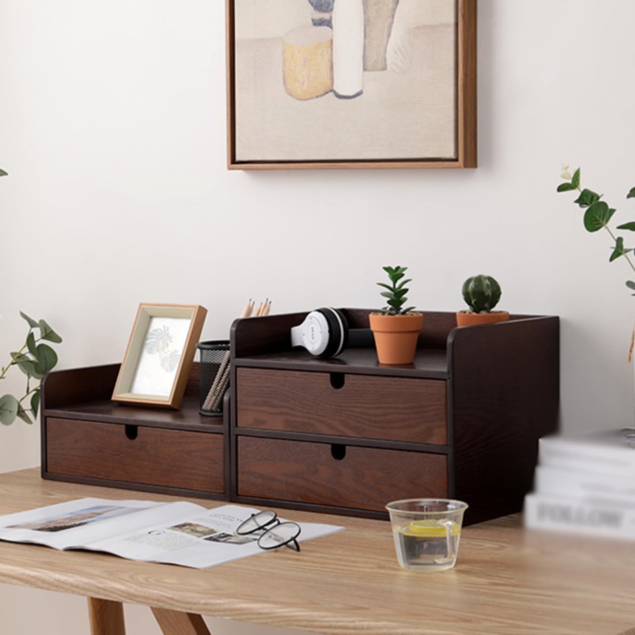 Amazon.co.jp: YinFENG 木製 レターボックス レターケース 引き出し