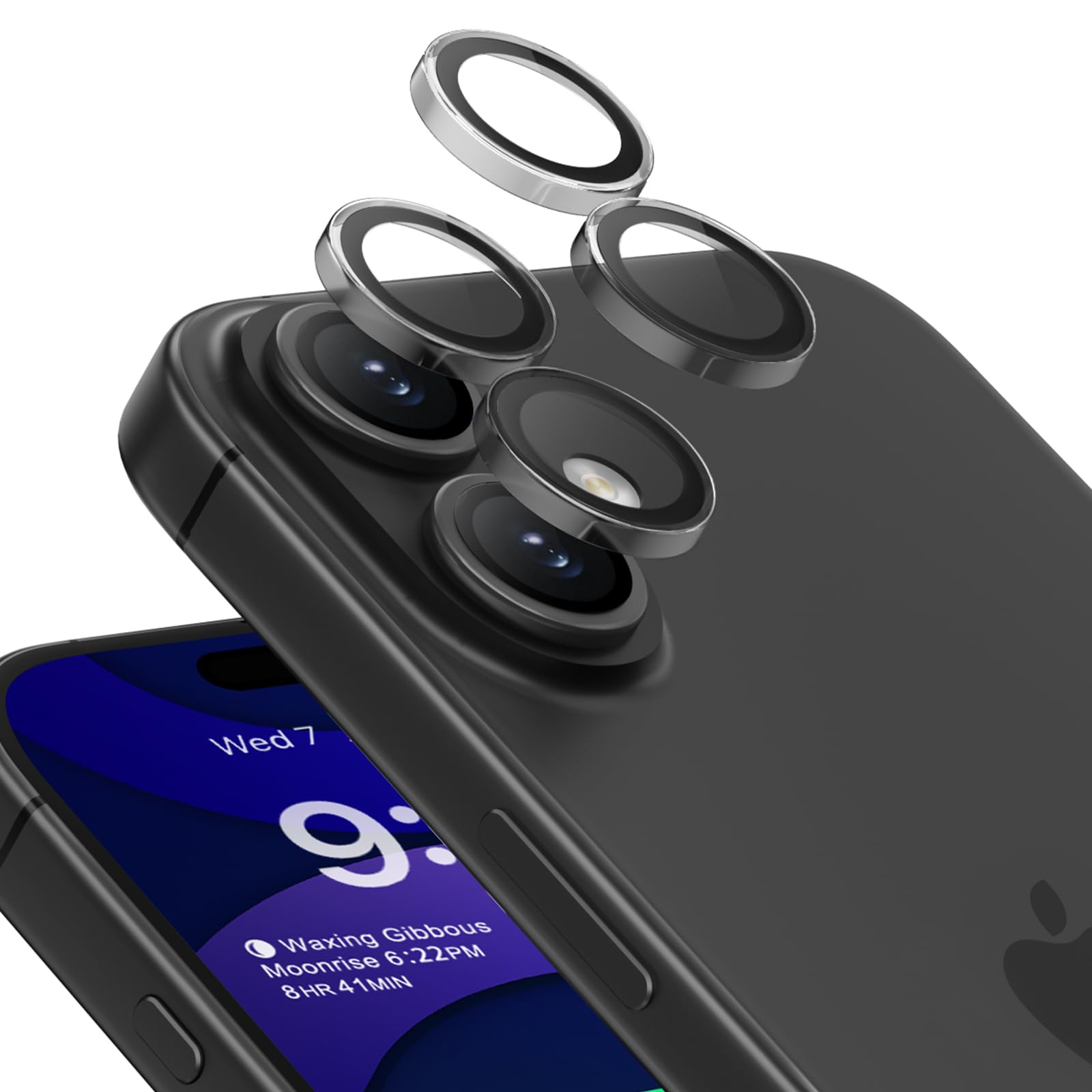 Memumi Caméra Arrière Protecteur Pour Iphone 13 Pro/ 13 Pro Max,(2 Pièces) Protection écran [9H Dureté] Ultra Résistant Film Verre Trempé Protéger L'objectif Contre Les Rayures