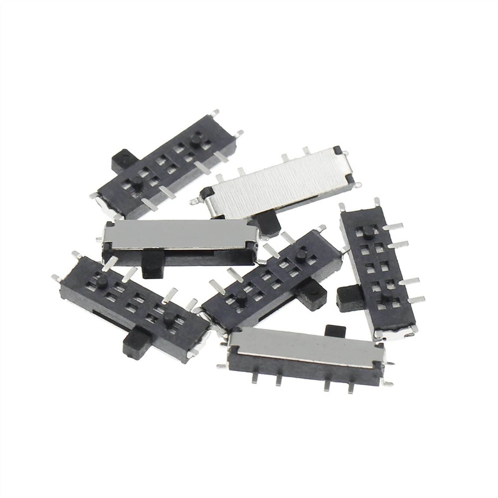 JFQOWCMP Micro Switch 100PCS MSK-12C03-07 8Pin Toggle Switche Micro SMD on-Off-on 1P2T Switch
