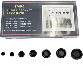 170Pcs Rubber Grommet Kits Firewall Hole Plug Set Electrical Wire Gasket Set for Wire Plug and Cable
