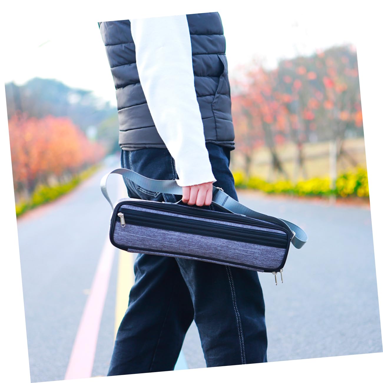 ABOOFAN Juego de Bolsas y Caja para Guardar Flautas de 16/17 Agujeros, Bolsa de Oxford Acolchado, para Llevar a Mano Hombro, Set Práctico para Instrumentos de Viento