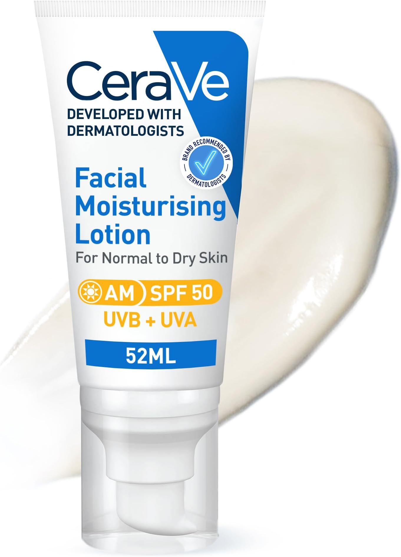 AM Facial Moisturising Lotion Normal To Dry Skin 52ml With UV Protection And 3 Essential Ceramides