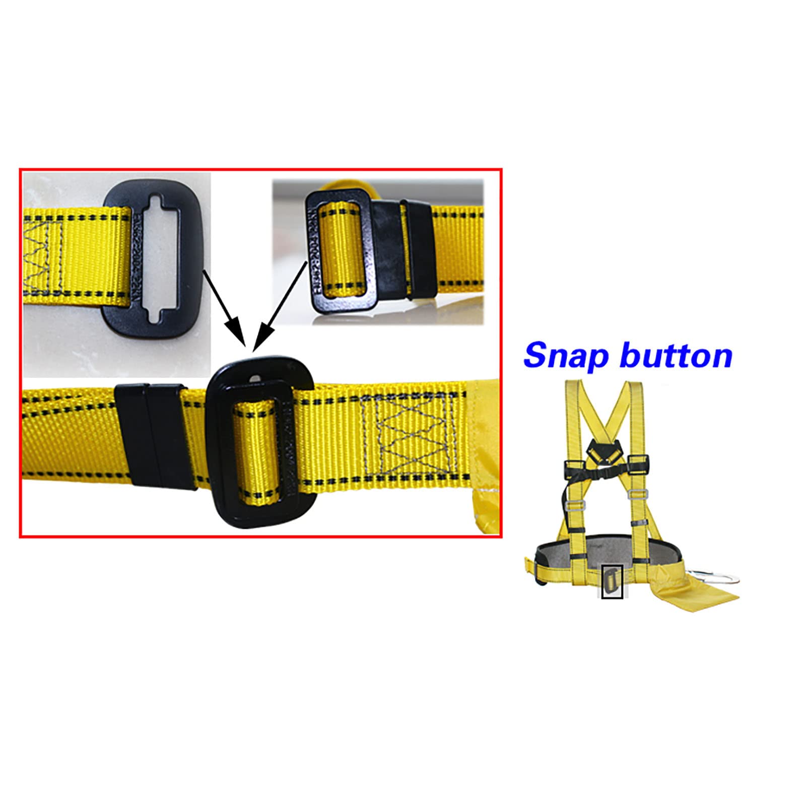 SwaYve Arnés de Seguridad Anticaídas, Cinturón de Seguridad para Trabajos Aéreos para Escalada en Interiores, Trabajos a Gran Altitud, Construcción, Poda, Fábricas, Ingeniería Civil/1.6M