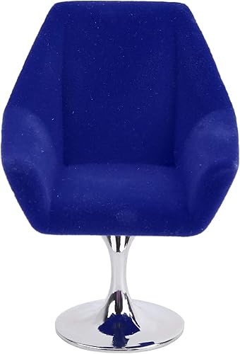 Agatige Silla en miniatura, silla flocada giratoria, muebles de casa de muñecas para accesorios de casa de muñecas en miniatura 112 (rosa)