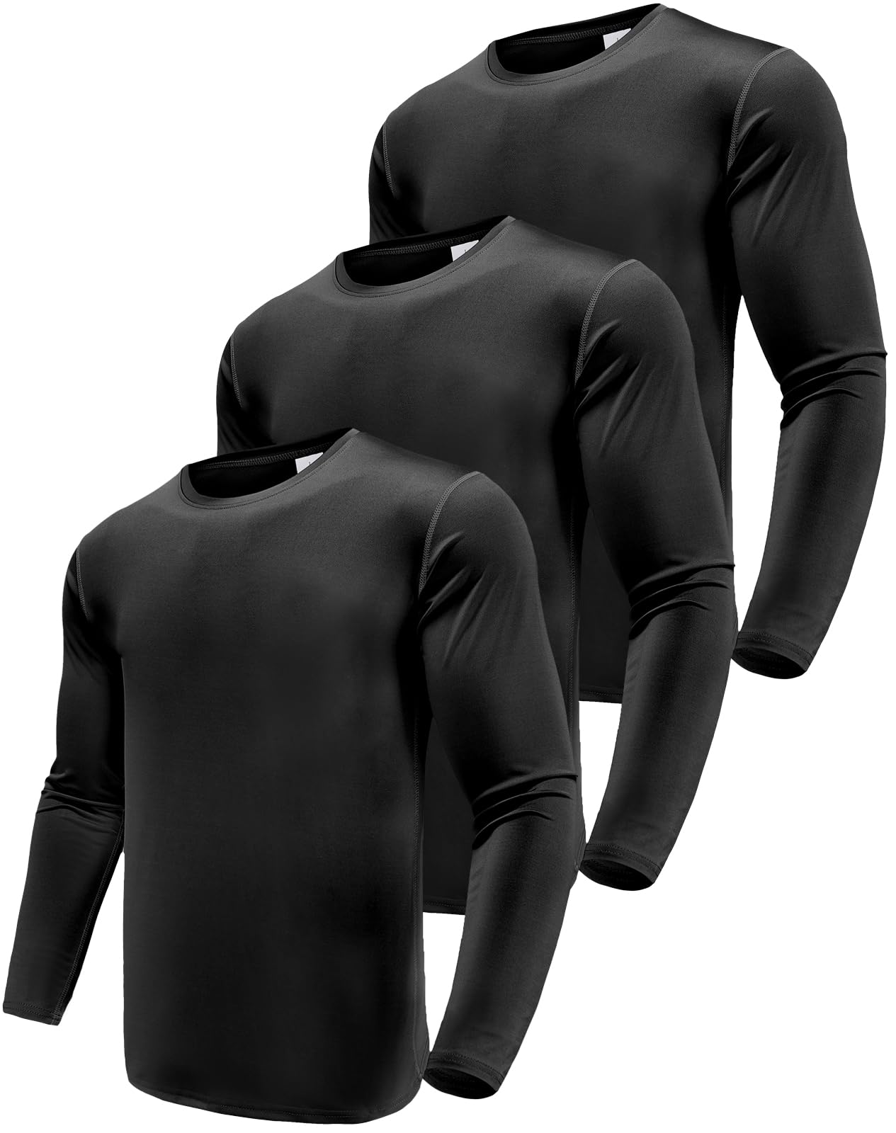 Boyzn 1, 3 or 5er Pack Herren Langarmshirt T-Shirts, UPF 50+ UV Schutz Schnelltrocknend Funktionsshirt Laufshirts, Atmungsaktiv Langarm Sportshirt Gym Running Tops Outdoor Workout Oberteil für Männer