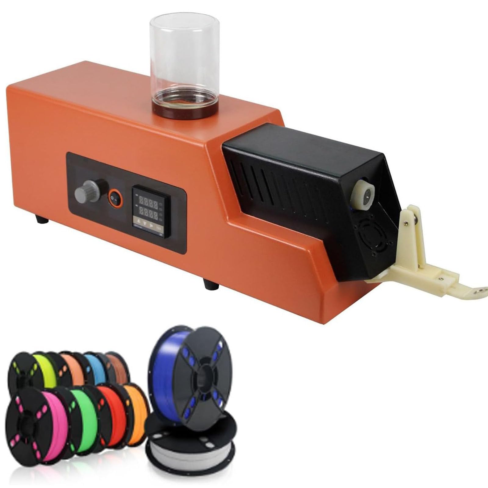Extrusora automática de filamentos para impresoras 3D, bobinadora eléctrica con velocidad ajustable de 300-650 mm/min, reciclador de filamento de escritorio