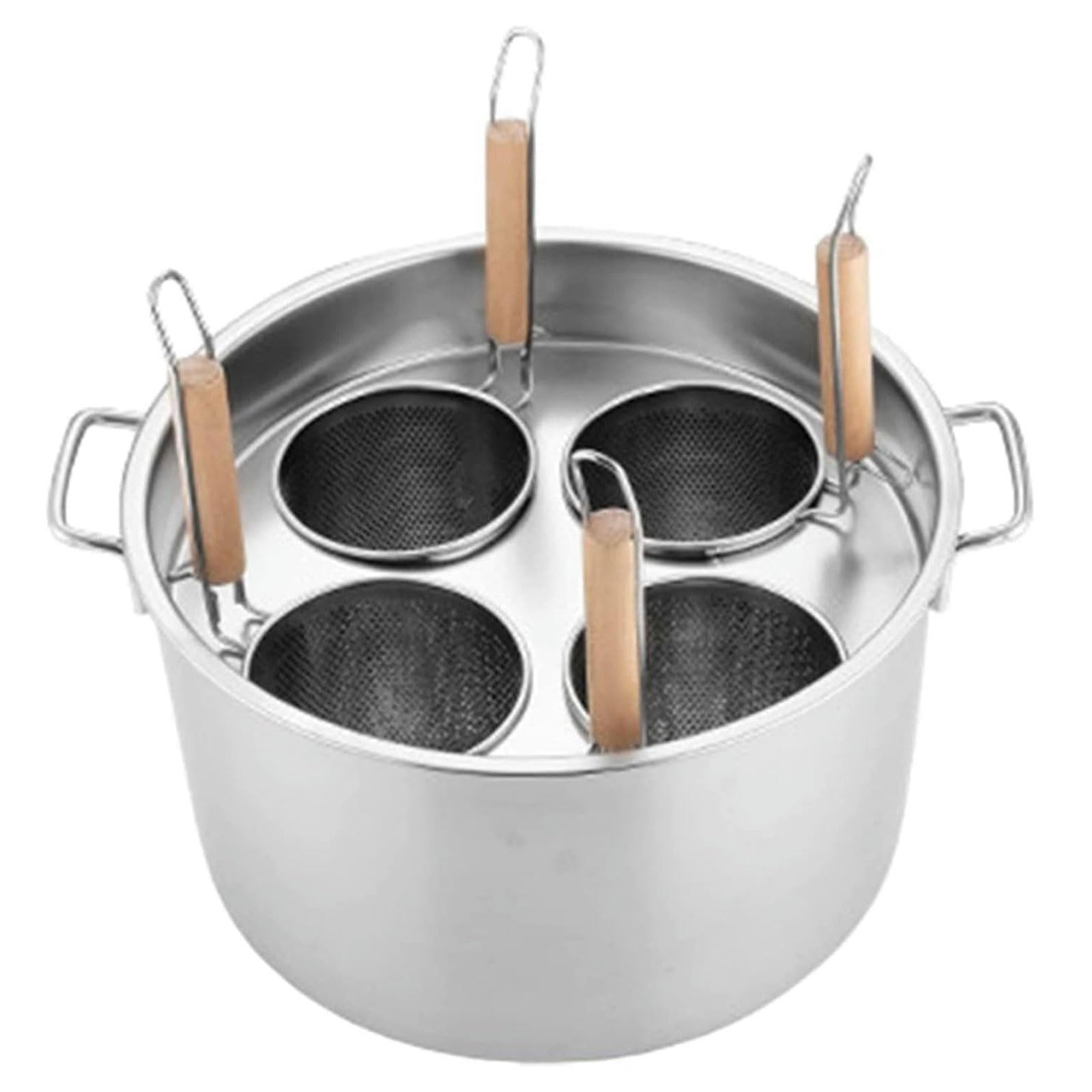 Eiwitany Multi-Hole Noodle Boiler, Pasta Cooker Stock Pot with Detachable Strainer Insert Baskets and Lid, Steamer Cookware for Home Kitchen and Restaurant (4)