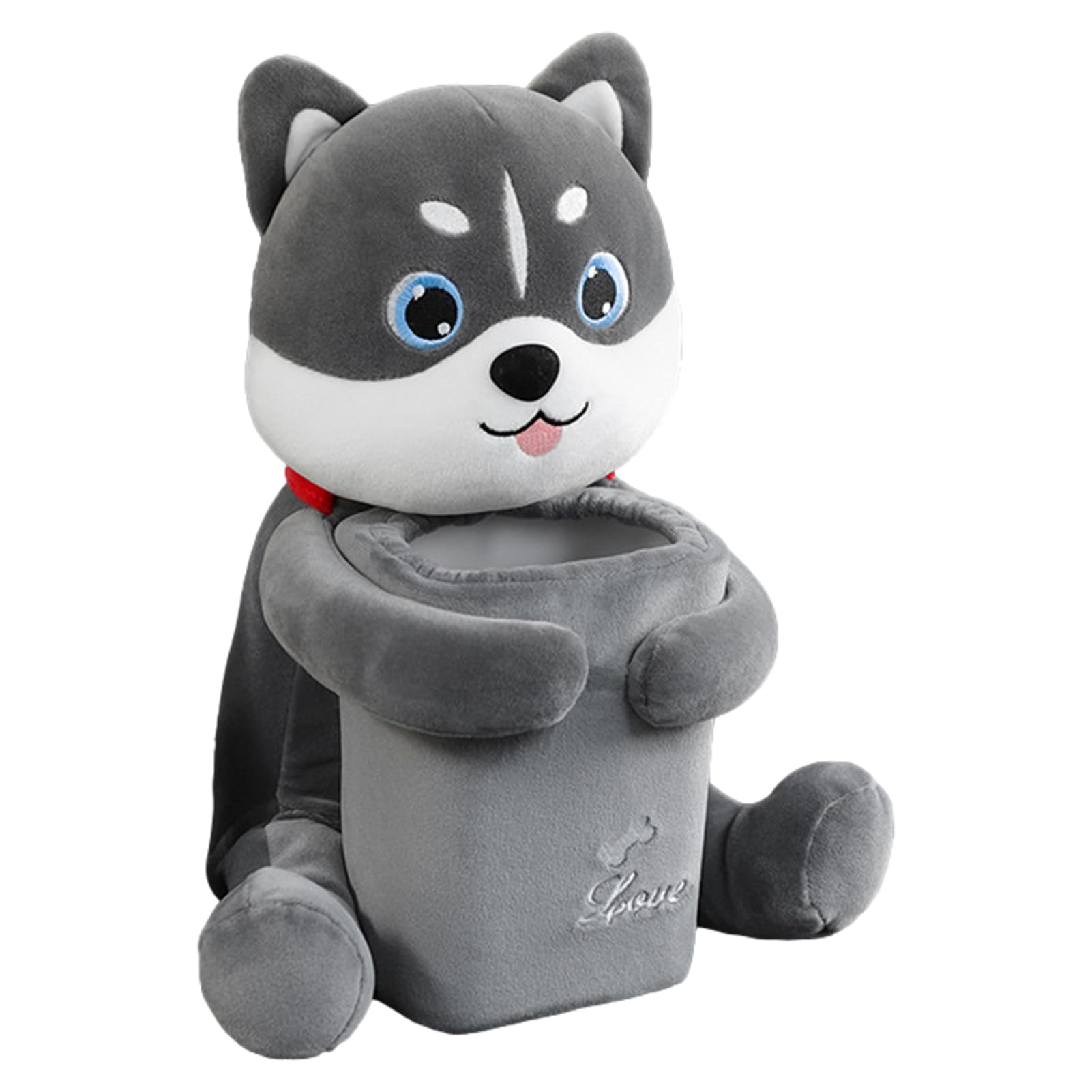 Poubelle Voiture 2-en-1 En Peluche - Forme Chien Avec Boîte à Mouchoirs - Organisation Et Déco