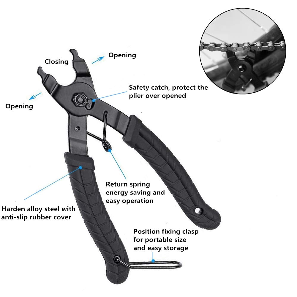 Pince Multi-Fonctions 4 En 1 Pour Vélo - Alliage Aluminium, Maillon Rapide, Démonte-Pneu, Outil Valve
