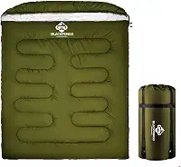 Saco de dormir duplo para adultos e homens, saco de dormir tamanho queen para duas pessoas para todas as estações, acampamento, caminhadas, mochilão, sacos de dormir para 2 pessoas para clima frio e