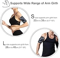 Vista 5 de JEMACHE Brazalete para correr para iPhone 17 16 15 14 13 Pro Max/Plus, Samsung Galaxy S25 S24 S23 Ultra/Plus, bolsa de brazo con hebilla G (negro) S