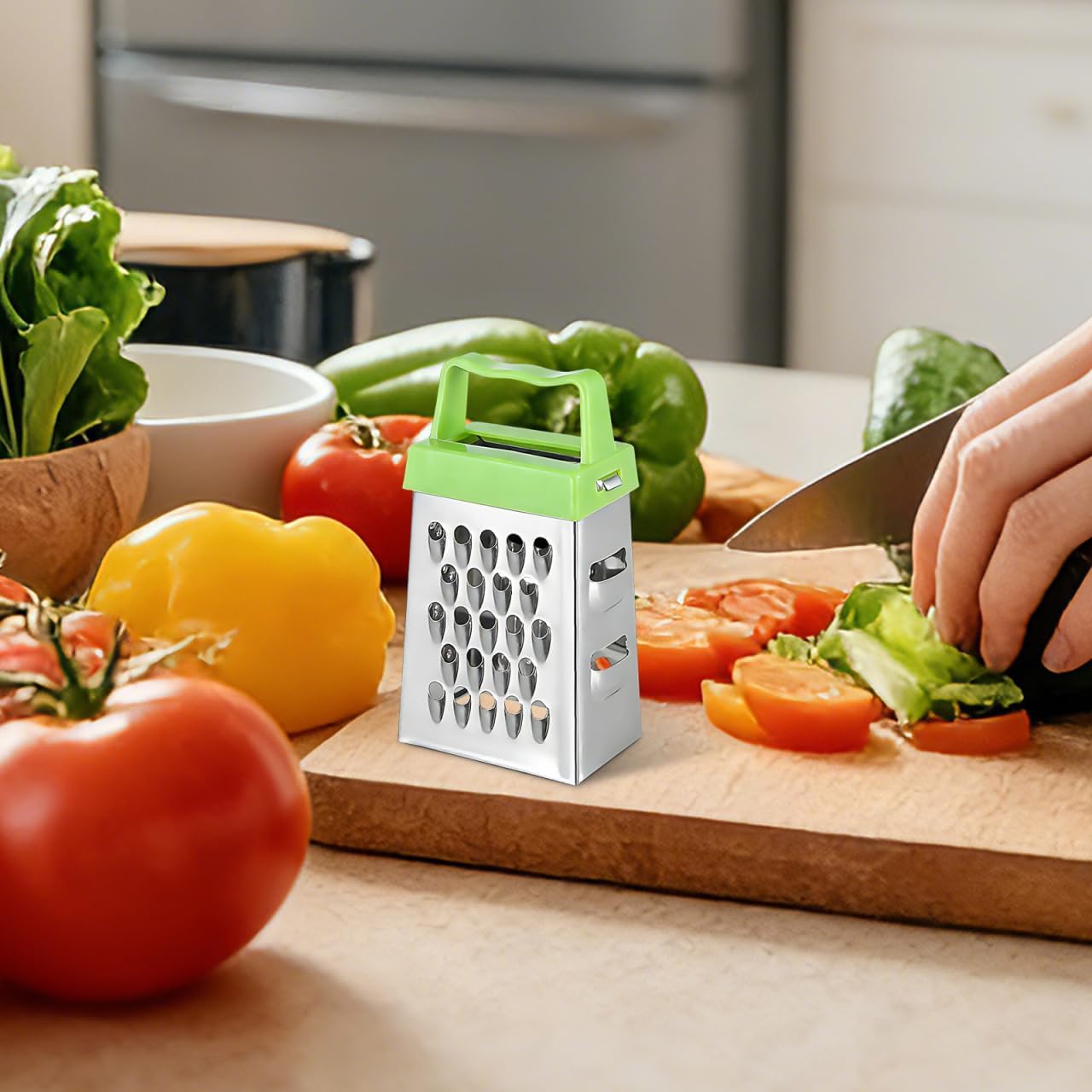 Mini Cheese Grater 6-Pack Stainless Steel Box Graters Handheld Vegetable Slicer for Garlic Ginger Cucumber and Potato Non-Slip Handle 2.63 X 1.45 X 1.06 in