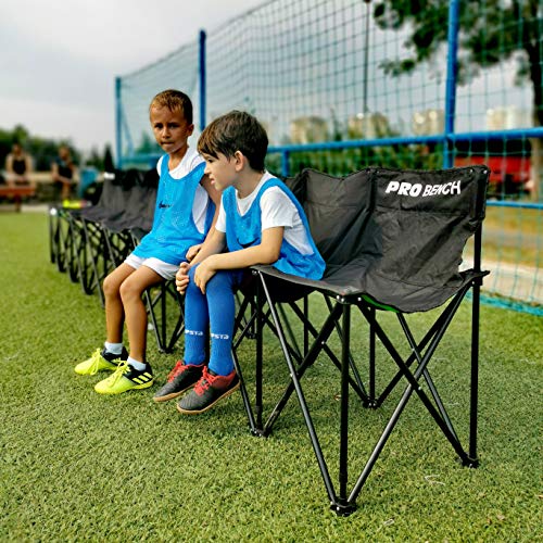 QUICKPLAY PRO Portable Folding Bench Range | Available in 2 to 9 Seats | Fast Set-Up Heavy Duty Bench (6 Seats)