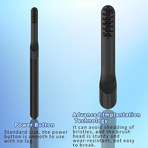 Miniatura 4 de Cabezales de repuesto para cepillo de dientes eléctrico Quip para adultos, paquete de 6 cabezales de repuesto, cerdas suaves, color negro