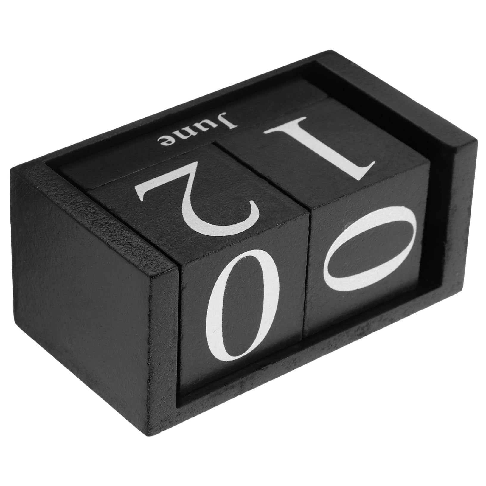 SEWACC 5St Kalender aus Holzblöcken bürodeko büro dekoration schreibtischkalender Büro Bürobedarf eleganter Holz für den Haushalt hölzern Black