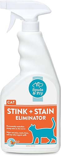 Eliminador de olores de gatos, espray removedor de manchas de gatos para el hogar, elimina la orina de gato, olores, manchas de alfombras,