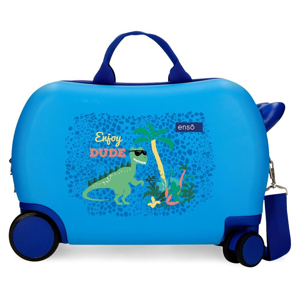 Valigia Per Bambini Enso Play All Day Gialla 45x31x20 Cm - Rigida In ABS, Ruote Multidirezionali E Tracolla, 27,9 L