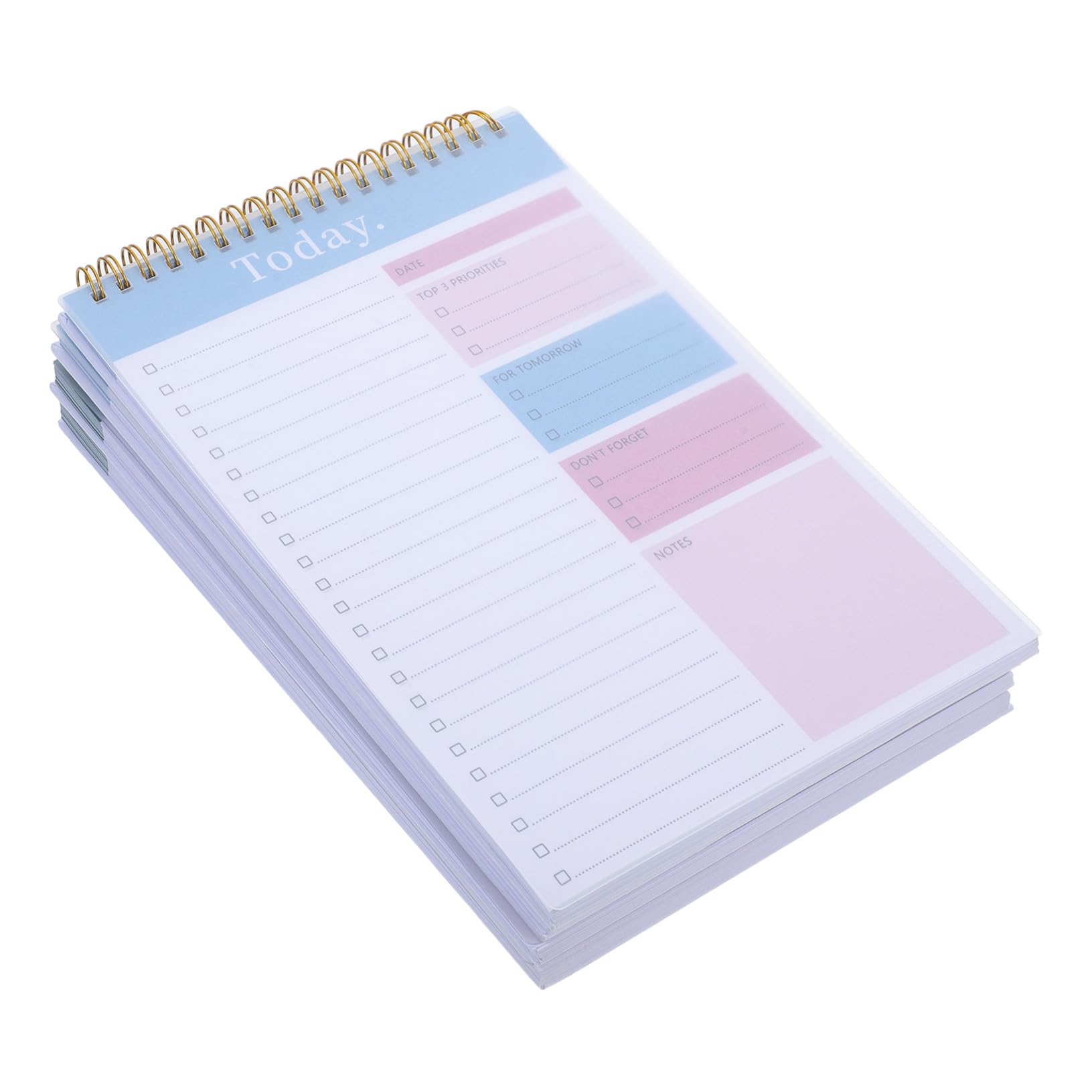 UKCOCO 4 piezas Planificador Semanal Portátil con Doble Cuaderno de Notas sin Fecha para Tareas Diarias Organizador Compacto para Oficina Escuela y Hogar de Unidades Verde Oscuro y Azul