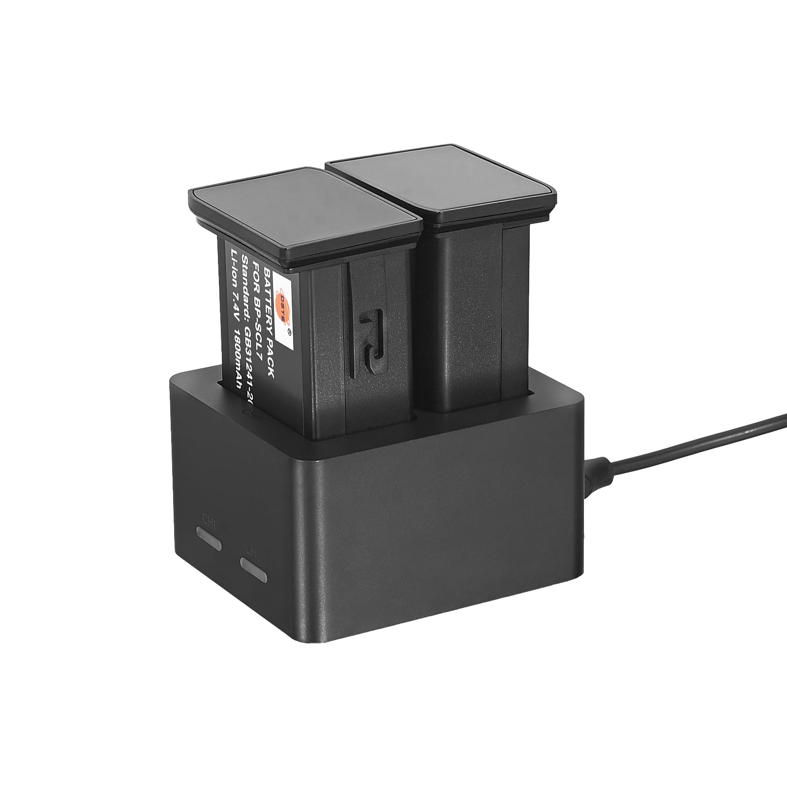 DSTE BP-SCL7 - Juego de 2 baterías recargables (7,4/1800 mAh) y cargador USB dual compatible con Leica M11, M11 Glossy, M11M, M11P