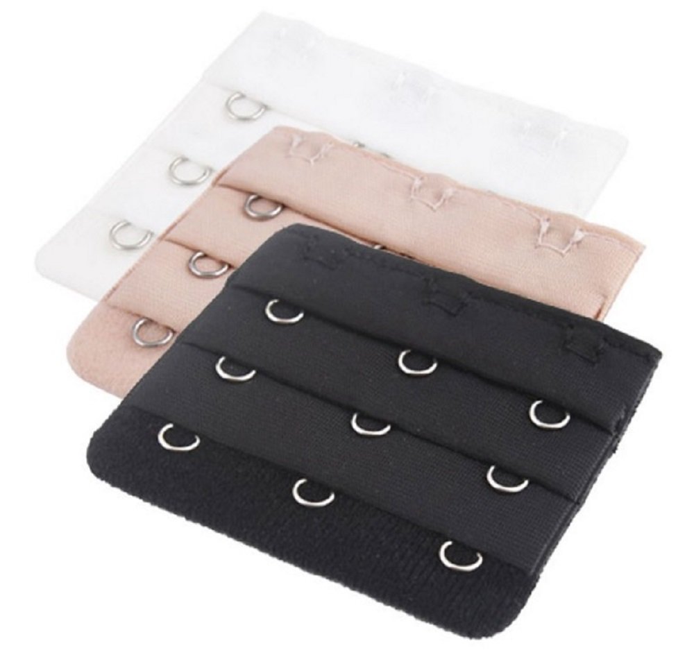 Weashaemgli Women's 3 Pack Atst 3 Hook Bra Extenders (3 Pack)