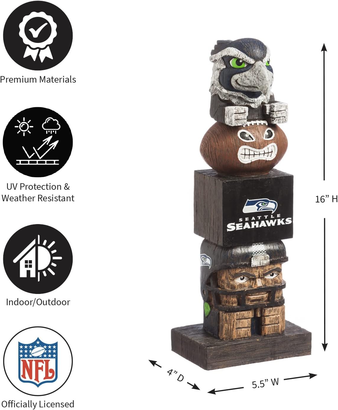 Team Sports America NFL Unisex NFL Tiki Totem