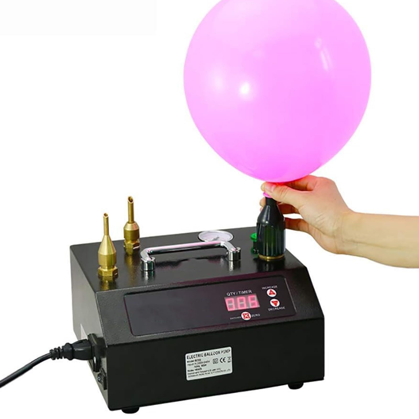 Elektryczna pompka do balonów helowych, funkcja timera, obsługa pedałów, idealna na imprezy, wesela, urodziny, łatwe i szybkie napełnianie balonami, idealna na imprezy