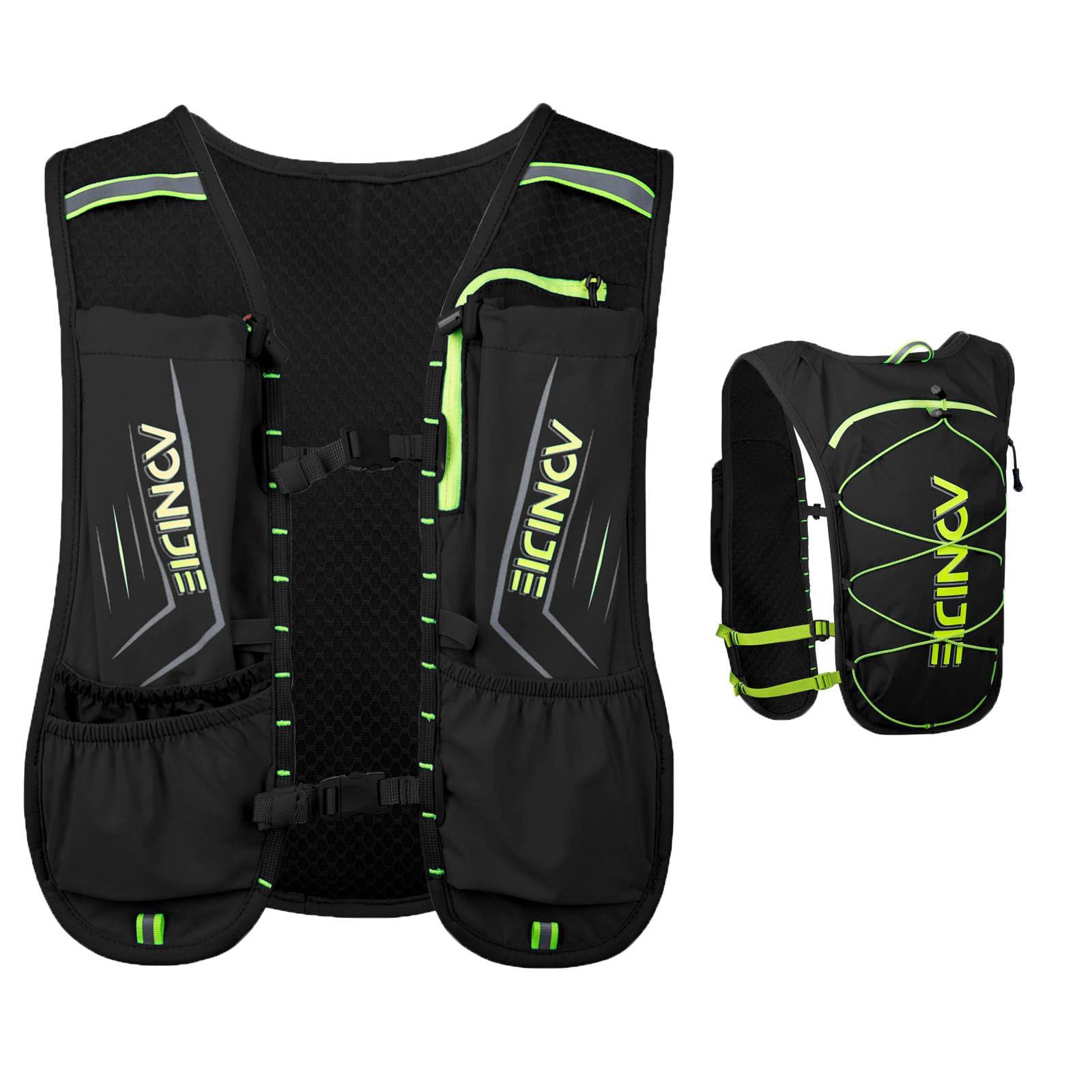 AONIJIE Waterproof and Breathable Running Hydration Vest for Women Men, 4.23oz Lightweight Hydration Vest Backpack Fits 6.8" Phones, for Hiking