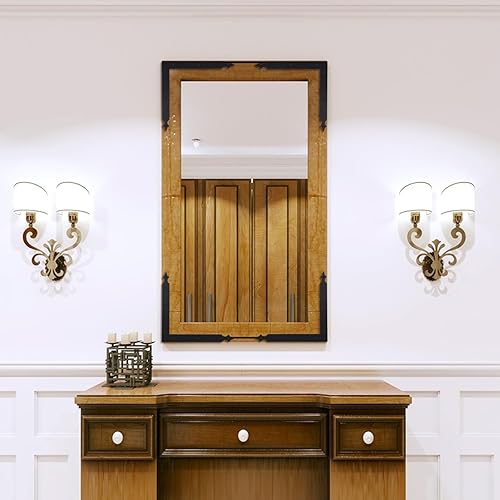 Miniatura 4 de 4 piezas de soporte de esquina decorativo para puerta corredera de granero, decoración de herrajes negros para puertas de garaje, persianas,