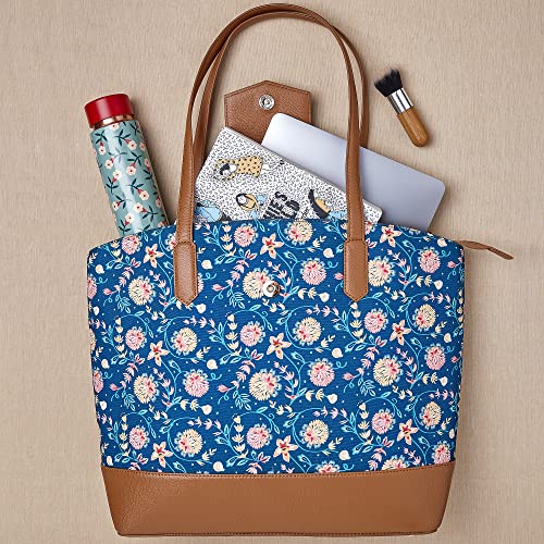 Buy TEAL BY CHUMBAK Women's Office Tote Bag Stylish Tote for 15inch