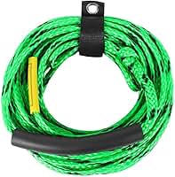 Corda de reboque para barco 18,3 m 3K para tubo de wakeboard de esqui aquático, corda de reboque flutuante para barco com alça de espuma, corda marinha de alta resistência de 1,179 kg para tubo