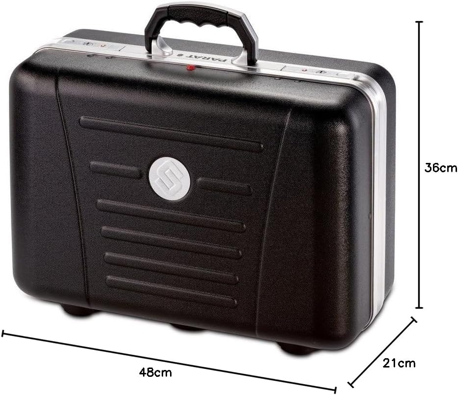 Parat 481070171 "Classic Plus" Tool Box with TSA Lock, Black/Silver