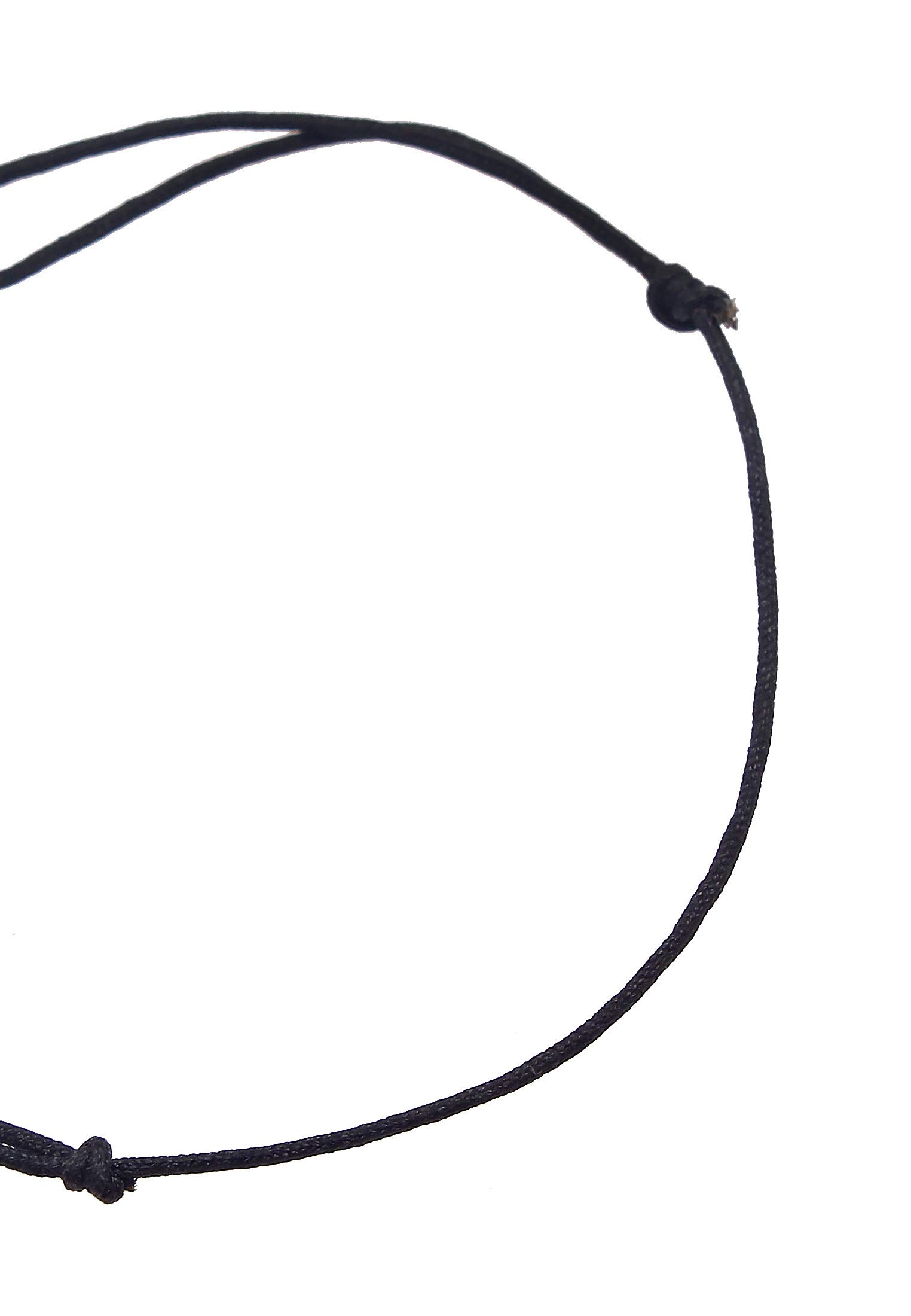 Elli Bracciale Donne Croce Simbolo Tendenza Elastico Nylon Nero in argento sterlino 925