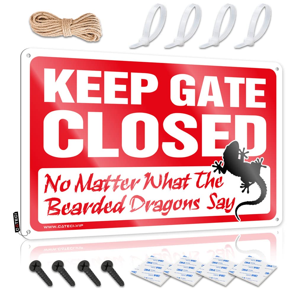 Bar For Man Cave Keep Gate Closed No Matter What The Bearded Dragons Say Sign Funny Man Cave Signs Sarcastic Metal Signs(30X40CM)