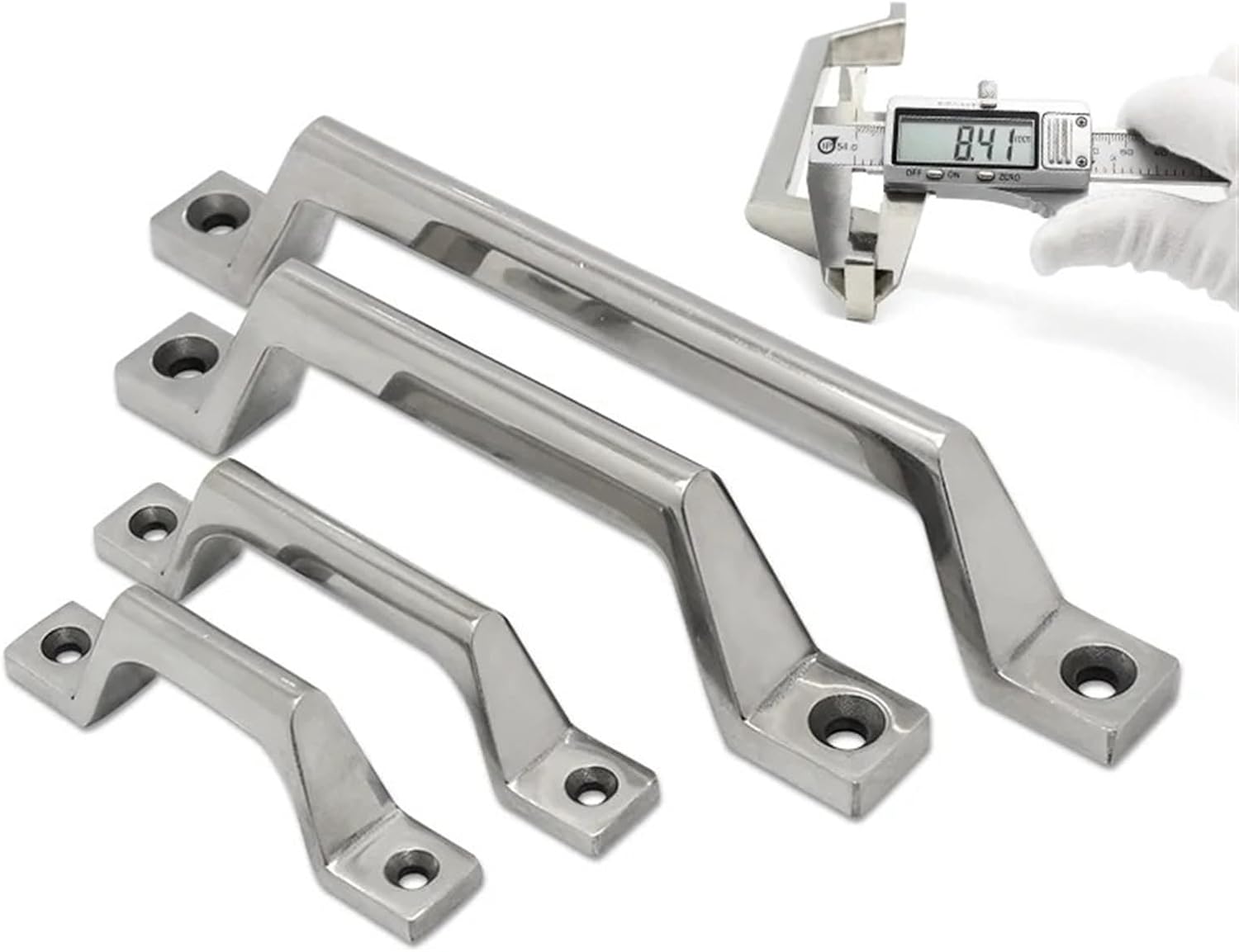 Thickened Solid 304 Stainless Steel Heavy Handle Plus Heavy Door Bow Knobs Industrial Load-Bearing Pull Handle 1Pcs(XJJ-LS100-80)