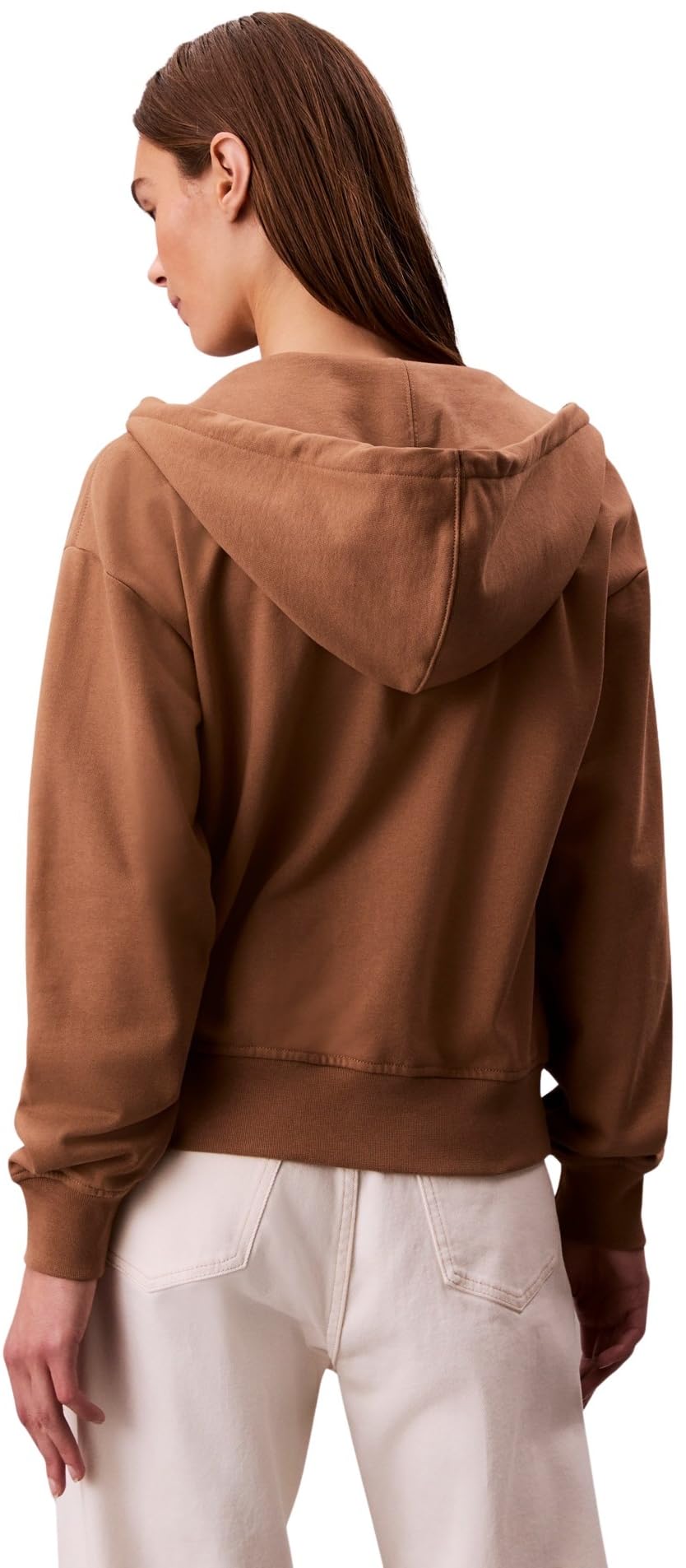 Calvin Klein Sudadera con Cremallera Mujer Archive Logo French Terry con Capucha