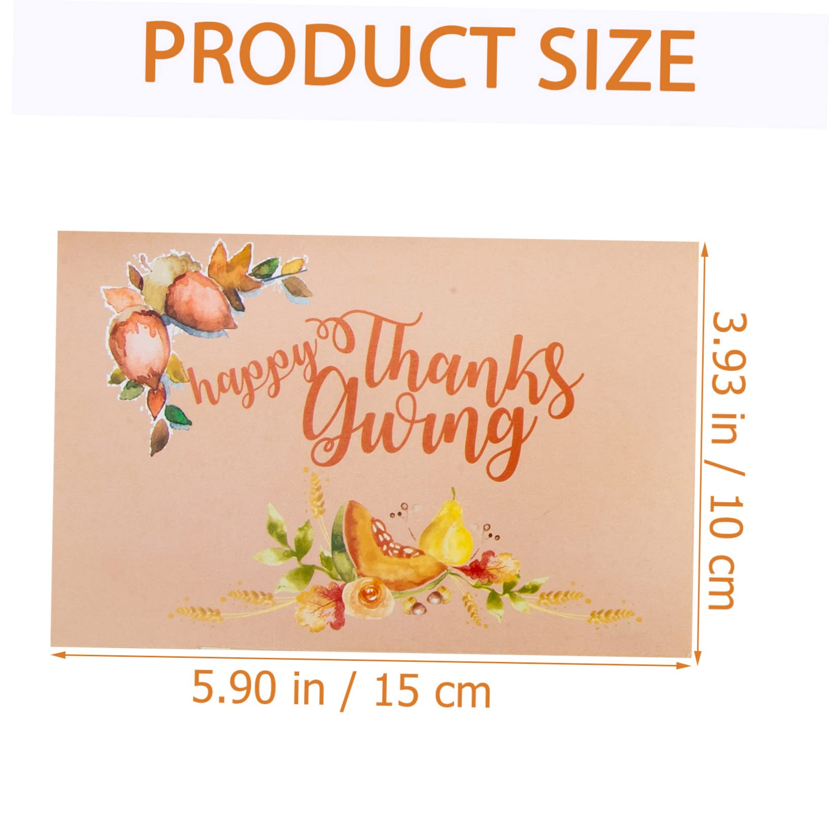 Lurrose 48 Sätze Thanksgiving-segenskarten Inspirierende Danksagungskarten Kürbis- Segen Postkarten Danksagungskarten Masse Postkarten Masse Glückwunschkarten 250 g Weißer Karton