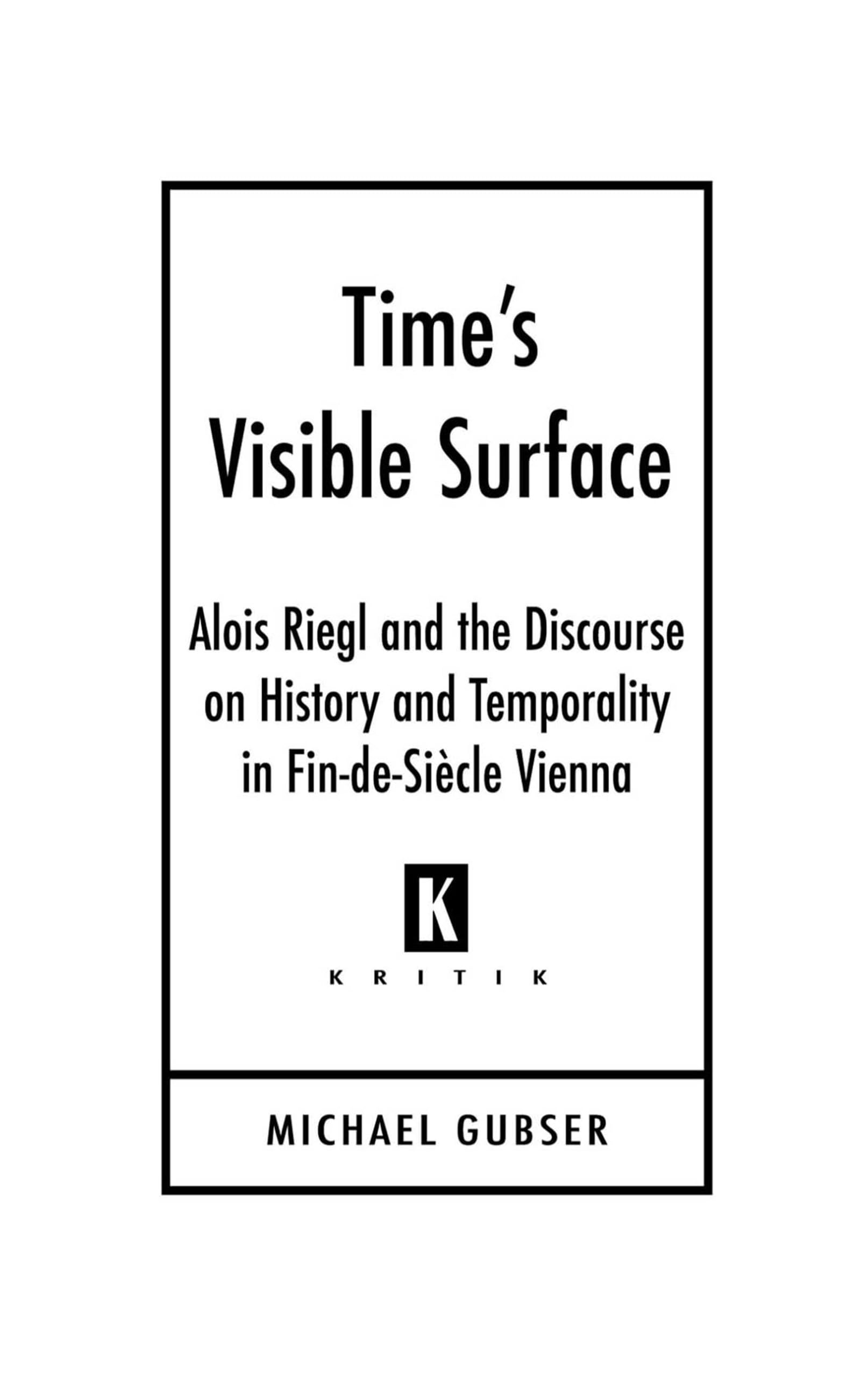 Alois Riegl livre histoire de l'art critique littéraire allemande