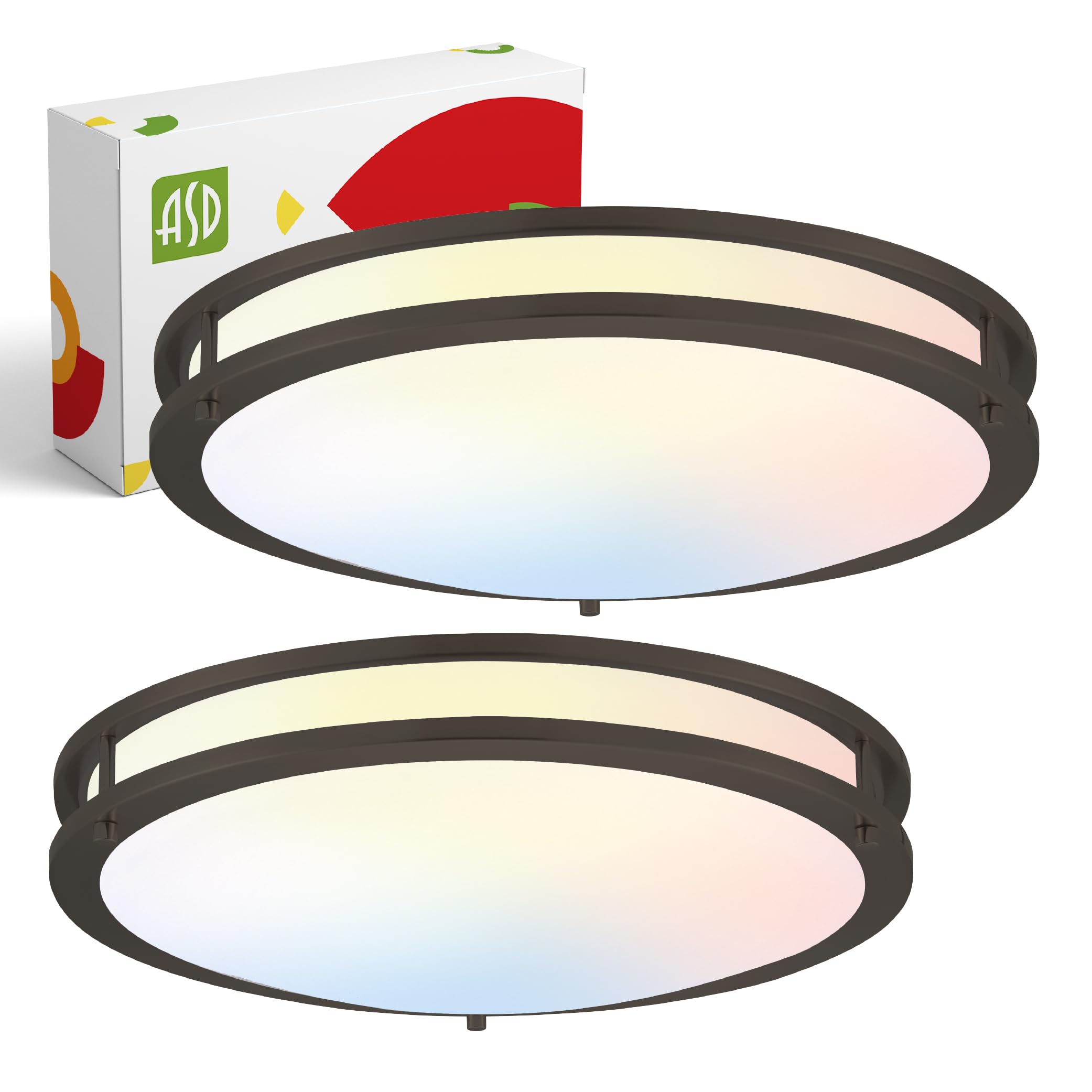 Snapklik.com : ASD LED 18 Inch Round Flush Mount Light Fixture 28W ...