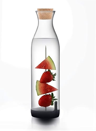 Jarra infusora de agua, botella para servir de infusión de frutas, hierbas y verduras, recipiente de vidrio para agua infundida con sabor (32.1 fl