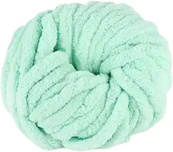 shamjina Fio de Chenille Grosso e Lavável para Cama e Manta Verde