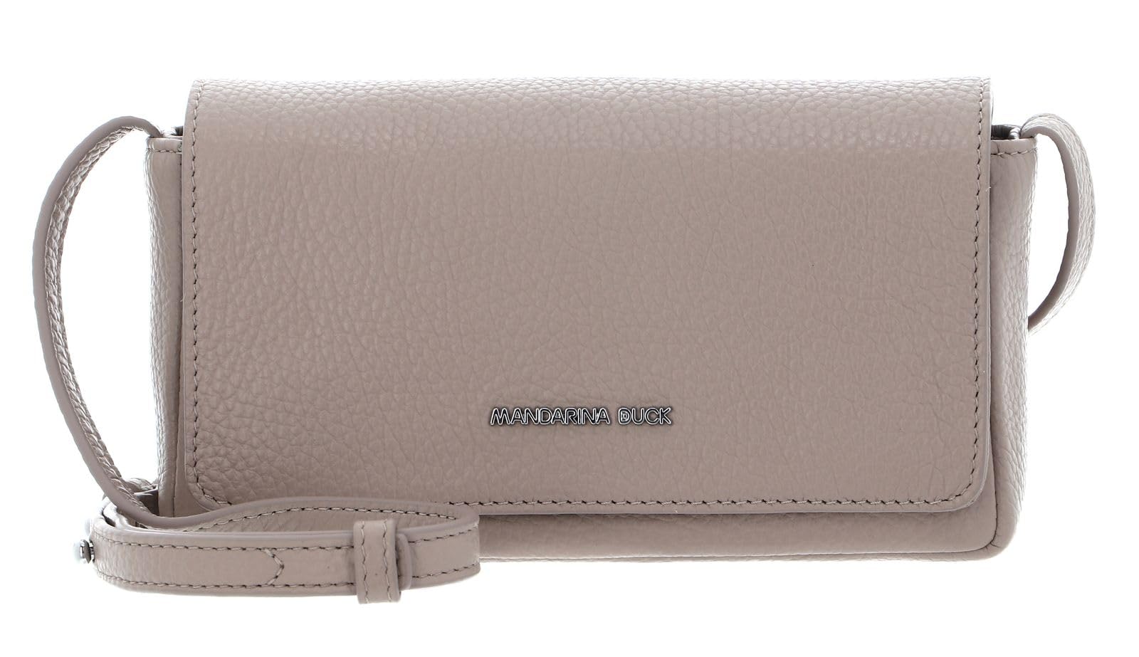 MANDARINA DUCK Mellow Leather Crossover Bag Warm Taupe