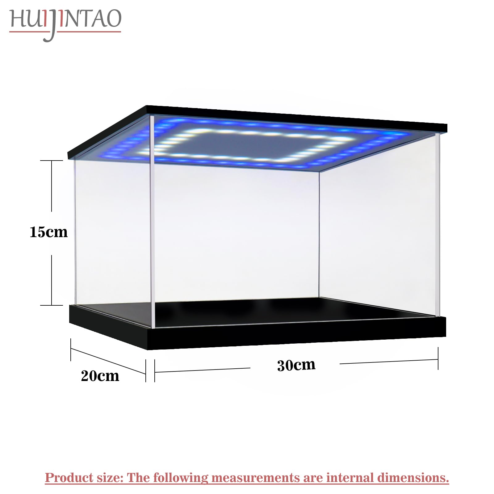 Acryl Vitrine / Schaukasten / Display Case / Acryl Box für Modellautos, Figuren | mit LED Beleuchtung (30x20x15 cm)