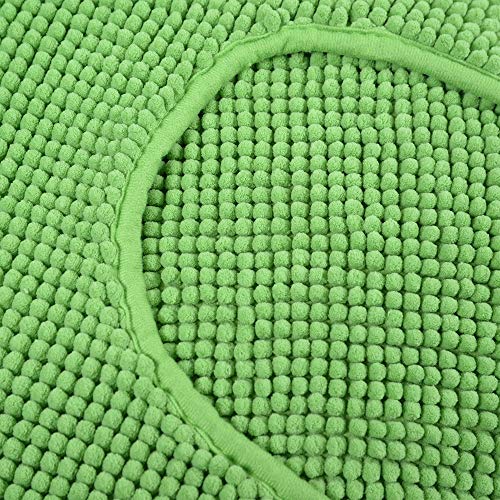 Sophie Maison Poppy Bath Mat Set, 100% Polyester Microfiber, Green, 45 x 75+45 x 4