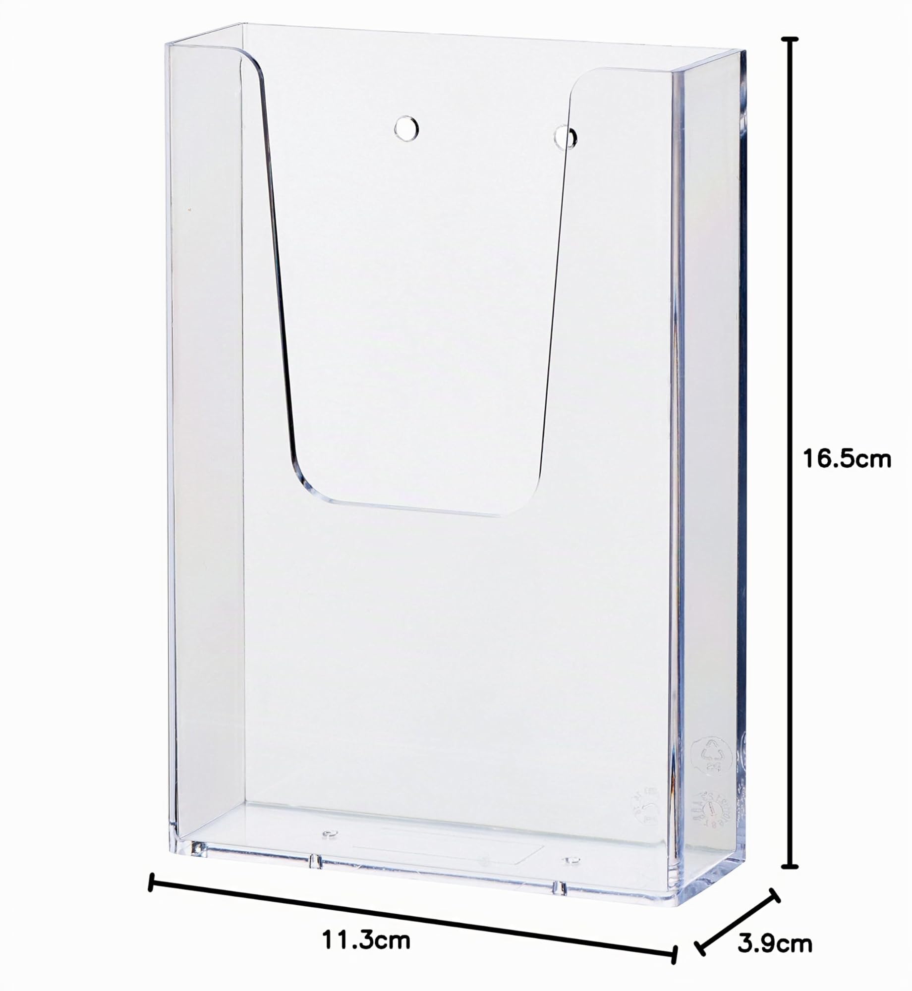 helit H2350002 - portafolletos de pared "the help wall" 1 x 1/3 DIN A6, transparente, 1 unidad