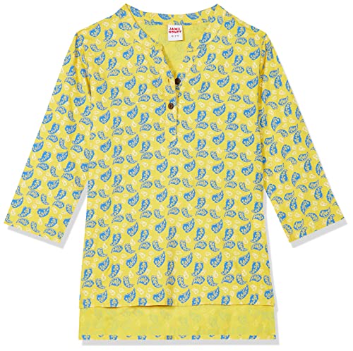 Image of Amazon Brand - Jam & Honey Girl's Cotton Regular Short Kurti