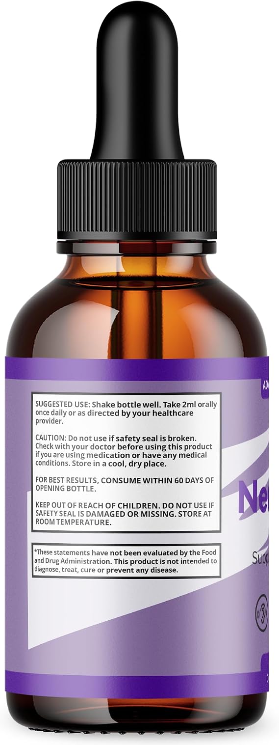 (2 Pack) Neurozen Drops, Neurozen Hearing Support Liquid Supplement Drops with All Natural Ingredients, Advanced Ear & Hearing Wellness Support Formula with Multivitamins for Women & Men (60 Servings)