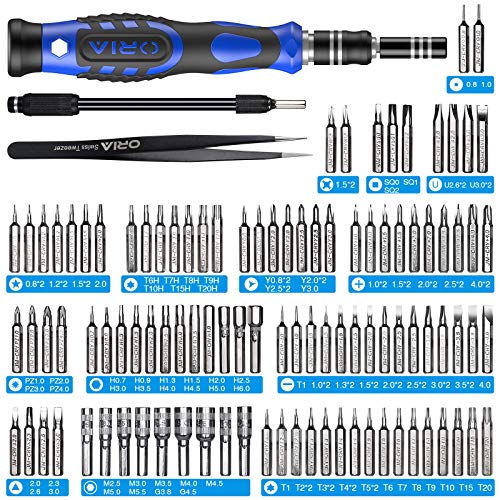 Precision Screwdriver Set (Newest) 106 In 1 With 102 Bits Magnetic Torx Screwdriver Kit With Case Professional Repair Tool For Electronics Pc Iphone Ipad Watch Jewelers Blue #TOP6