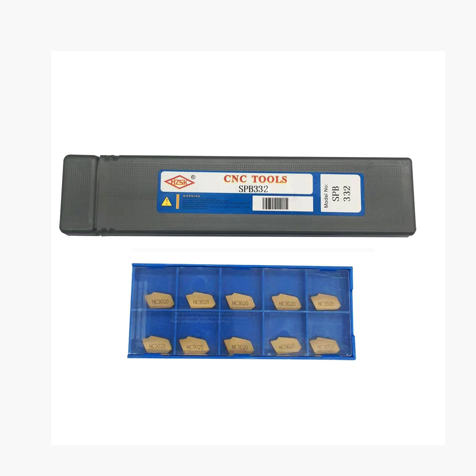 Outils de rainurage SPB332 / SPB32-3 Outil de planche à découper, et 12 inserts en carbure de 3 mm SP300 / ZQMX3N11-1E pour couper les rainures.