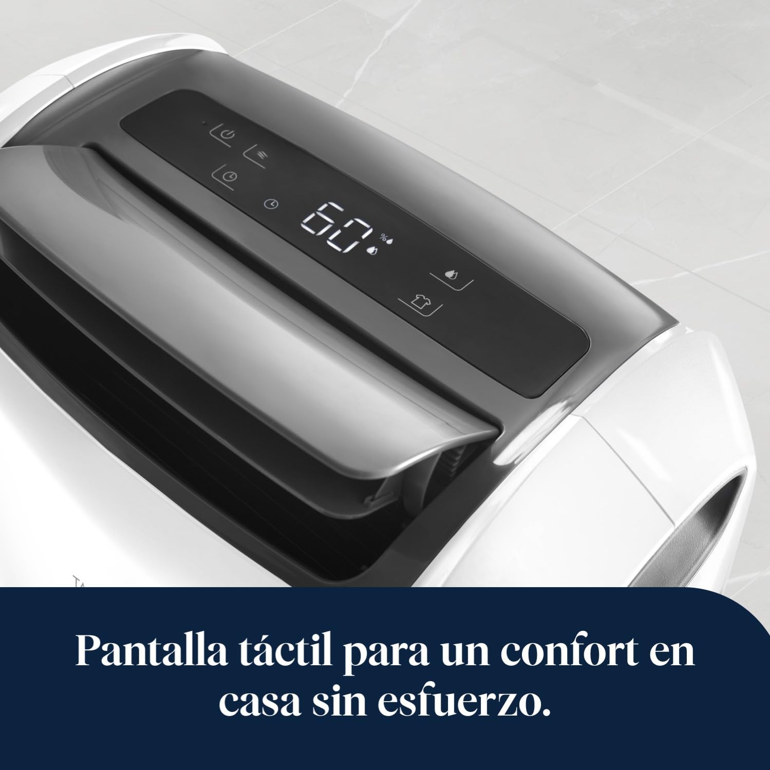 De’Longhi Tasciugo AriaDry Multi - Deshumidificador Doméstico Portátil, 25L/Día de deshumidificación, Función Secado de Ropa, Anti-Moho, Silencioso, Temporizador, Blanco (DDSX225)